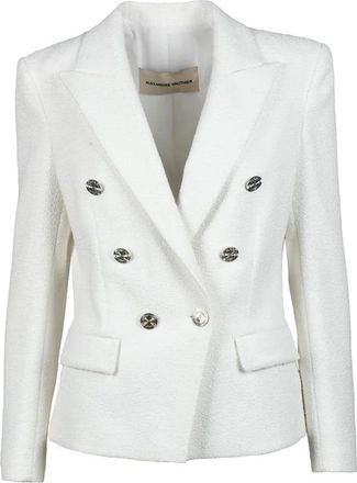 Alexandre Vauthier Double-Breasted Cotton Polyamide Jacket - White