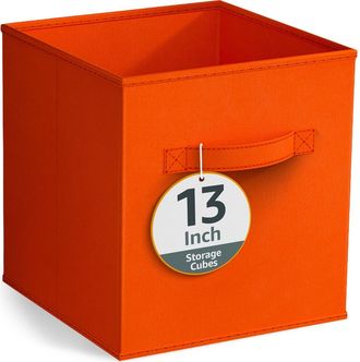 Sorbus Large Collapsible Storage Cube in Orange at Nordstrom Rack