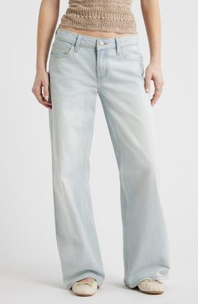 BP. Low Rise Baggy Wide Leg Jeans in Sunset Wash at Nordstrom, Size 25