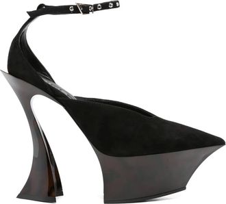 MUGLER 140 mm pumps met plateauzool - Zwart