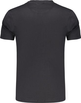 Napapijri Flag-Print Cotton T-Shirt - Black