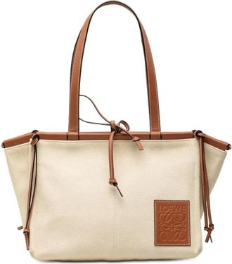 Loewe Pre-owned Tote Bags, female, Brown, Size: ONE SIZE Pre-owned Canvas Tote Bag