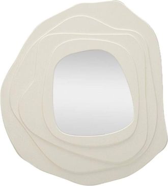 Dmora Dmora - Espejito Brennero, Espejo, Objeto De Decoraci&oacute;n De Pared, Decoraci&oacute;n De Espejo, 90x4 H97 Cm, Blanco