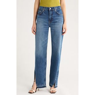 Reformation Val 90s Vented Release Hem Straight Leg Jeans in Maggiore Vented Let Down Hem at Nordstrom Rack, Size 30