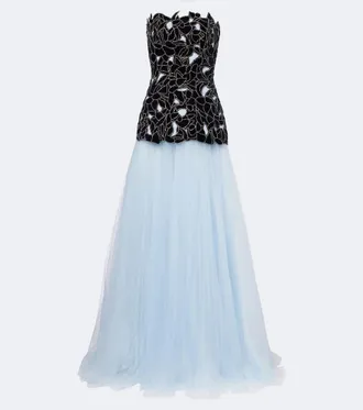 Costarellos Abito lungo Alessi in tulle