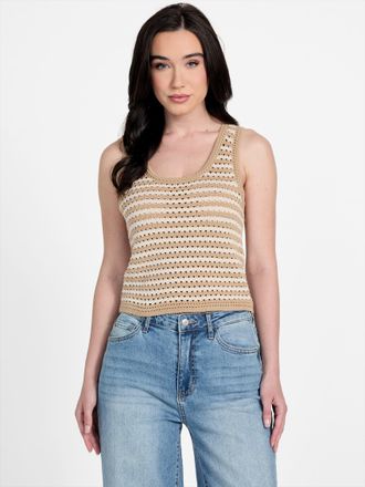 Guess Eco Lulu Crochet Sweater Top