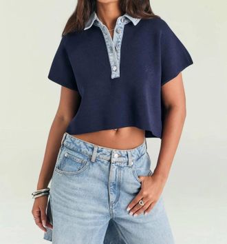 SER.O.YA Corsa Top In Admiral Blue