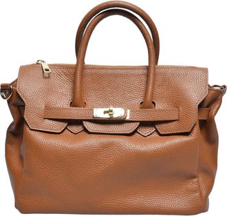 Luisa Vannini COGNAC Rundleer Tas