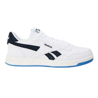 Reebok Platte Trainers Court Advance Leer voor Volwassenen (Wit, Marine)