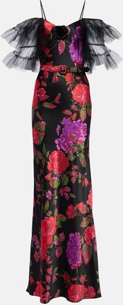 Rodarte Tiered silk tulle gown