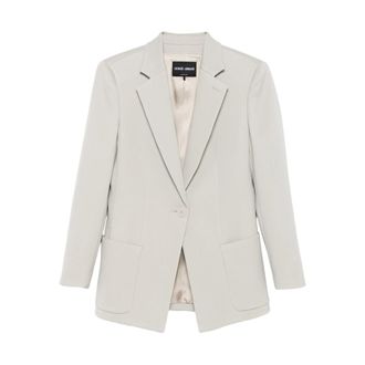 Giorgio Armani Single-button Patch-pocket Blazer
