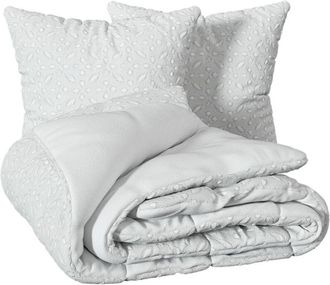 Atmosphera Atmosphera - Juego De Cama De 3 Piezas En Jacquard Blanco Cisne 260x240cm Cr&eacute;ateur DInt&eacute;rieur