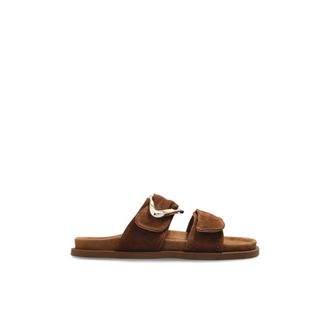 INUIKII Sliders, female, Brown, Size: 10 US Dreamer Buckle Slides