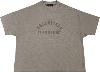 Fear of God logo-print cotton T-shirt - men - Cotton - M - Grey