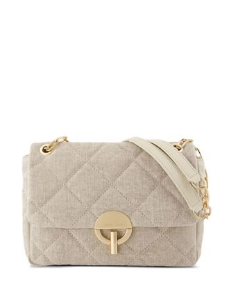 Vanessa Bruno Linnen gewatteerde schoudertas - Beige