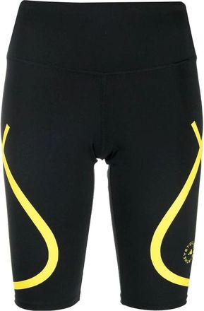 adidas (WMNS) adidas by Stella McCartney TruePace Cycling Shorts Asia Sizing Black Yellow HI6058