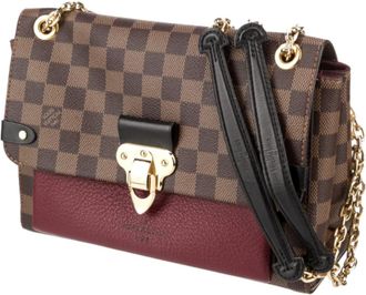 Louis Vuitton Coated Canvas and Leather Damier Ebene Vavin PM Shoulder Bag