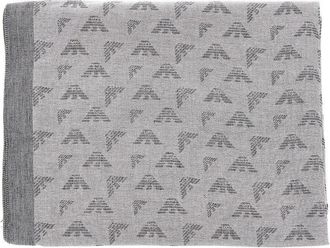 Emporio Armani Viscose-blend scarf with Eagle motif Woman One Size