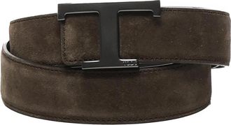 Tod's Bruine Dubbelzijdige Riem met Tijdloze Gesp - Heren - Riemen - Bruin - 95 CM - Accessoires