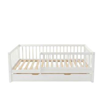 Muemue Cama Evolutiva + Cama Supletoria 90 Madera Blanca 90x190cm