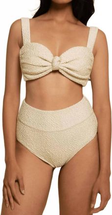 Montce Swim Hayden Bikini Top In Oat Texture