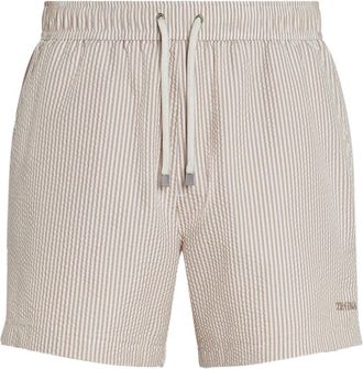 Ermenegildo Zegna striped swim shorts - men - Cotton/Polyamide/Polyester/Elastane - S - Neutrals