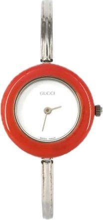Gucci Pre-owned Watches, female, Red, Size: ONE SIZE Pre-owned Stainless Steel Watch
