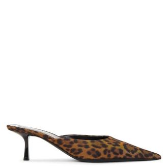 Saint Laurent Barbara Leopard Print Mules, Brand Size 36 ( US Size 6 )