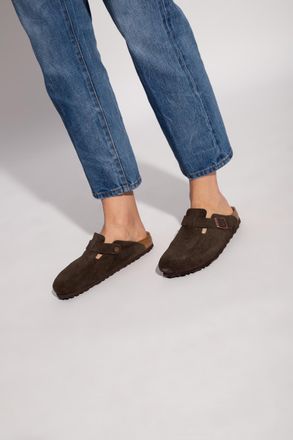 Birkenstock Boston BS Slides, Womens, Brown