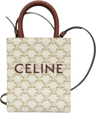 Celine Pre-owned Mini Bags, female, White, Size: ONE SIZE Pre-owned Vertical Cabas Tote