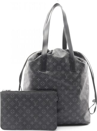 Louis Vuitton Black Coated Canvas Pvc Monogram Eclipse Leather Tote Bag (Pre-Owned)