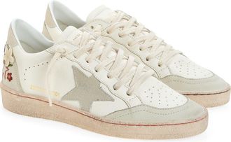 Golden Goose Ball Star Sneaker in Buttercream/White/Platinum at Nordstrom, Size 11Us