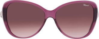 Chopard Brown Butterfly Ladies Sunglasses SCH183S 09PW 57