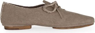 Cortana Naila- gerookte mauve katoenen oxford schoenen - Dames - Veterschoenen - Beige - 36 EU - Katoen - Schoenen