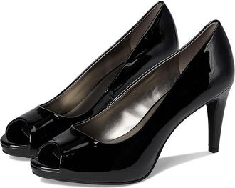 Bandolino Rainaa Womens Shoes Black Sleek Patent PU : 10.5 M, Synthetic
