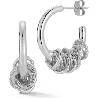 Glaze Jewelry Multi Ring Hoop Earrings in Silver at Nordstrom Rack