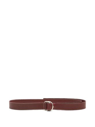 Ami Supple leren riem met dubbele gesp (35 mm) - Bruin