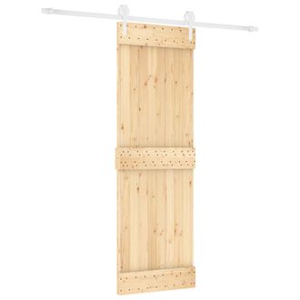 vidaXL Puerta Corredera Natural Y Blanco 70 X 210 Cm Vidaxl