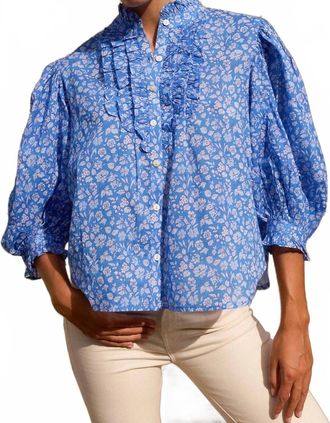 Oliphant Ditsy Top In Blue Floral