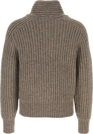 Burberry Beigemelange Exterior: Wool Maglieria Sweater