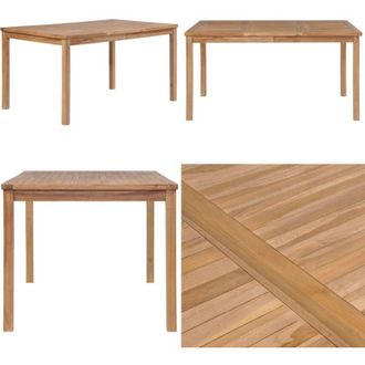 vidaXL Tavolo da Giardino 150x90x77 cm in Legno Massello di Teak - Tavolo da pranzo esterno - Tavolo in legno massello