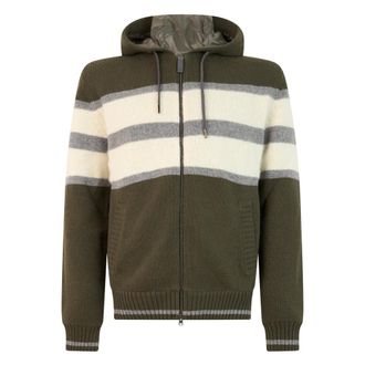 Herno Truien & Vesten, Heren, Groen, L, Wol, Cardigan met rits