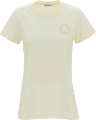 Moncler White Logo Crew Neck T-Shirt