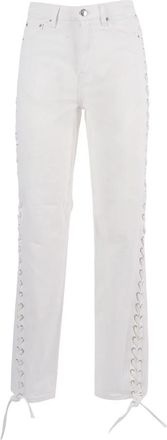 Rotate Jeans allacciati - Dames - Regular Fit Jeans - Wit - W26 - Denim - Jeans