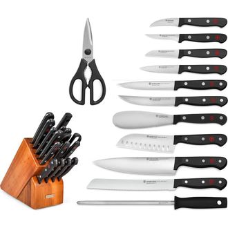 W&uuml;sthof Gourmet 16-Piece Knife Block Set in Black at Nordstrom