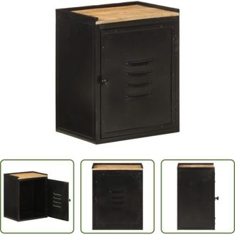 vidaXL Arredamento bagno - Mobile da Bagno 40x30x50 cm in Ferro e Legno Massello di Mango