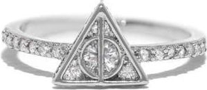 Girls Crew x Harry Potter Deathly Hallows Ring in Silver at Nordstrom, Size 6