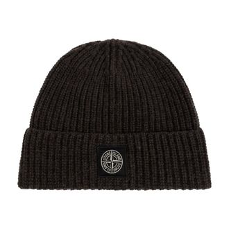 Stone Island Accessoires, Heren, Bruin, ONE Size, Wol, Lichte RWS Geelong Wol Muts