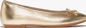 FitFlop Womens FitFlop DELICATO BOW SOFT Womens Ballet Flats Platino - Gold - Size: 3