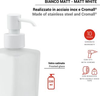 Gedy Gedy - To810200100 Tonga Dosificador Blanco Mate - Ref: To810200100